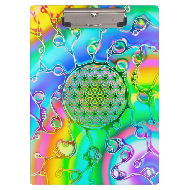 Flower Of Life - Colourfully Ways 1 Clipboard (Front)