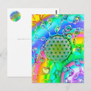 Flower Of Life - Colourfully Ways 1 Postcard