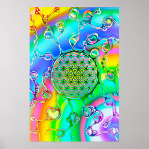 Flower Of Life - Colourfully Ways 1 Poster