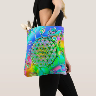 Flower Of Life - Colourfully Ways 1 Tote Bag