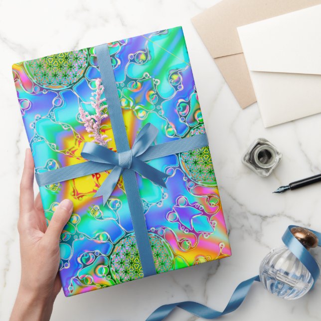 Flower Of Life - Colourfully Ways 1 Wrapping Paper (Gifting)