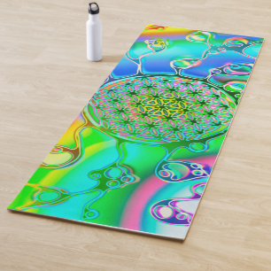 Flower Of Life - Colourfully Ways 1 Yoga Mat