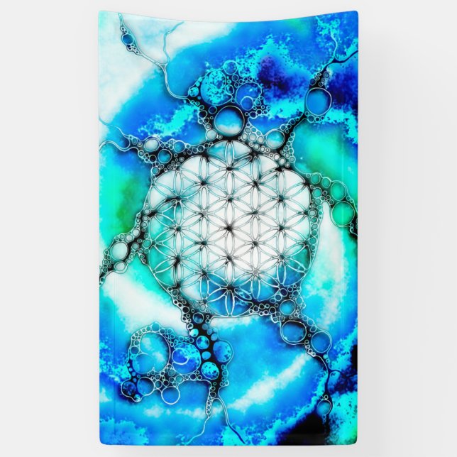 Flower Of Life - Colourfully Ways 2 Banner (Vertical)