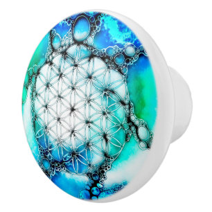 Flower Of Life - Colourfully Ways 2 Ceramic Knob