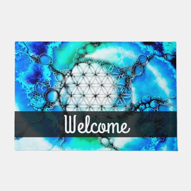 Flower Of Life - Colourfully Ways 2 Doormat (Front)