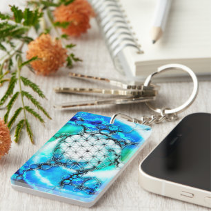 Flower Of Life - Colourfully Ways 2 Key Ring
