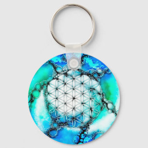 Flower Of Life - Colourfully Ways 2 Key Ring