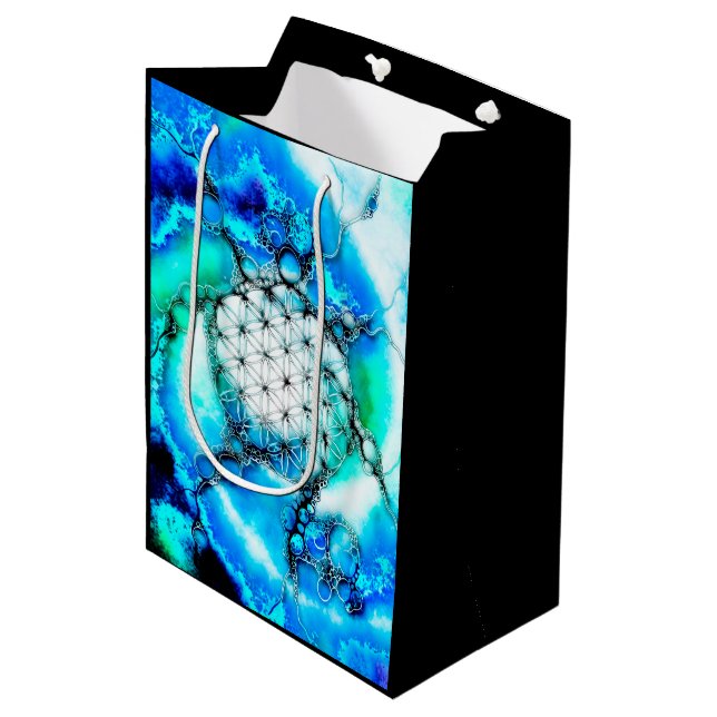Flower Of Life - Colourfully Ways 2 Medium Gift Bag (Front Angled)
