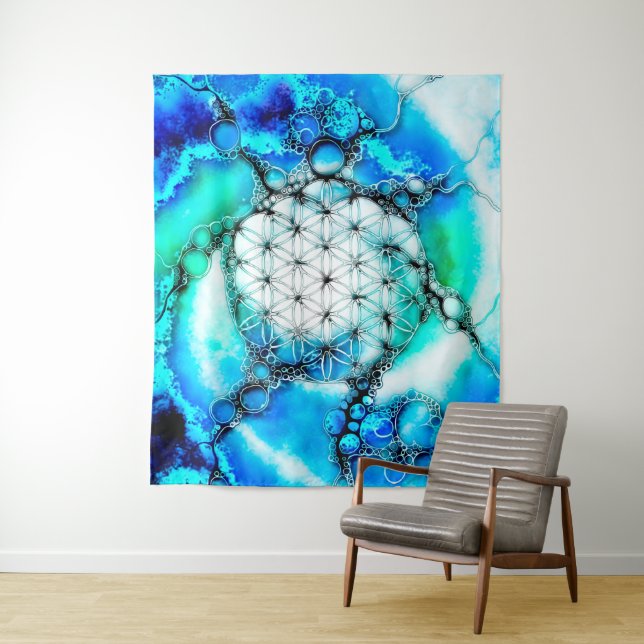 Flower Of Life - Colourfully Ways 2 Tapestry (In Situ)