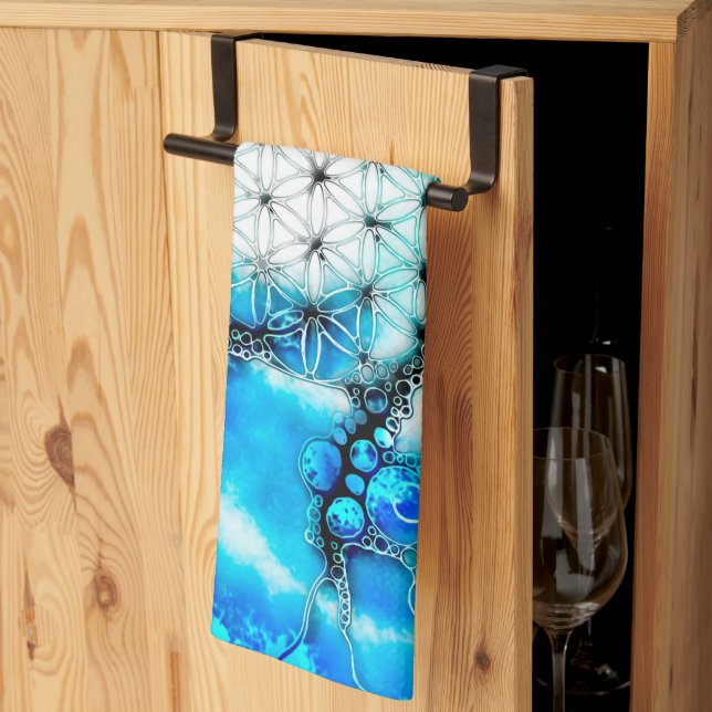 Flower Of Life - Colourfully Ways 2 Tea Towel (Thirds Fold)