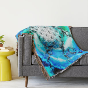 Flower Of Life - Colourfully Ways 2 Throw Blanket
