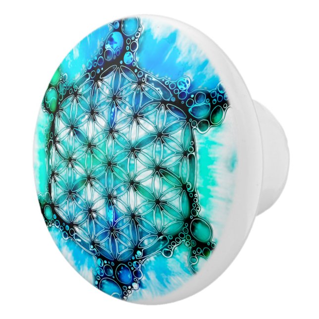 Flower Of Life - Colourfully Ways 3 Ceramic Knob (Right)