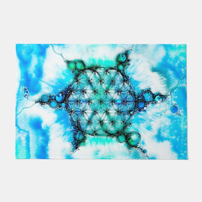 Flower Of Life - Colourfully Ways 3 Doormat (Front)