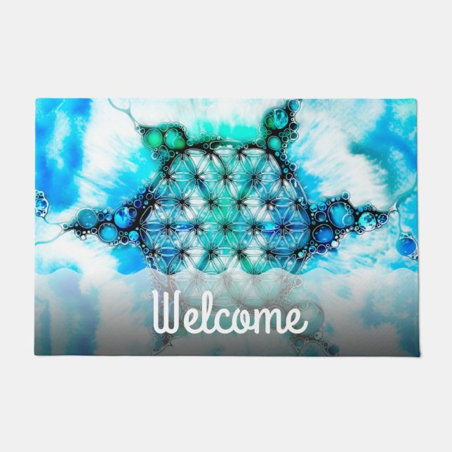 Flower Of Life - Colourfully Ways 3 Doormat (Front)