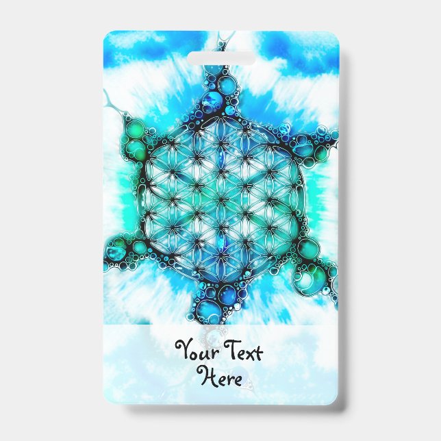 Flower Of Life - Colourfully Ways 3 ID Badge (Front)