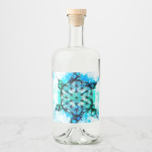 Flower Of Life - Colourfully Ways 3 Liquor Bottle Label (Front)