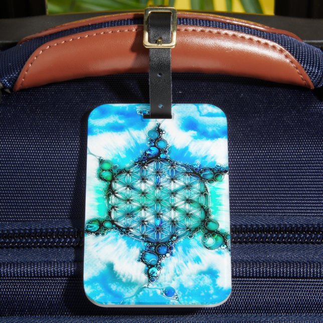Flower Of Life - Colourfully Ways 3 Luggage Tag (Front Insitu 2)