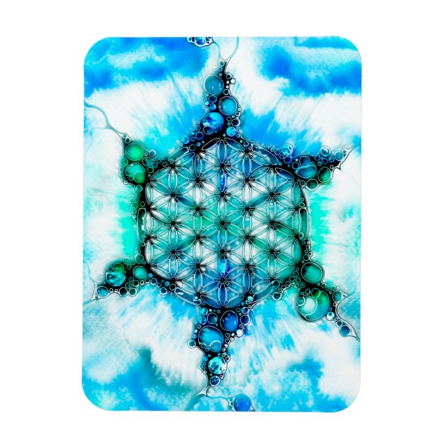 Flower Of Life - Colourfully Ways 3 Magnet (Vertical)