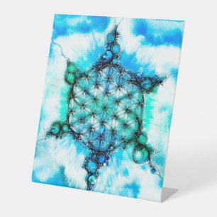 Flower Of Life - Colourfully Ways 3 Pedestal Sign