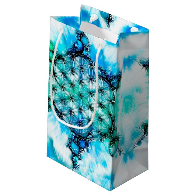 Flower Of Life - Colourfully Ways 3 Small Gift Bag (Back Angled)