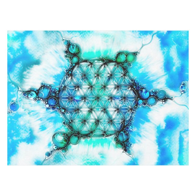 Flower Of Life - Colourfully Ways 3 Tablecloth (Front (Horizontal))