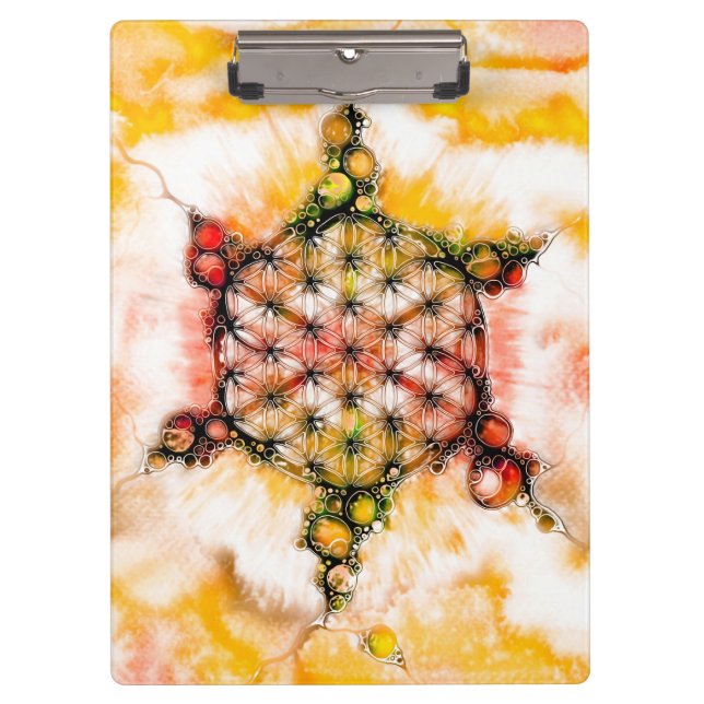 Flower Of Life - Colourfully Ways 4 Clipboard (Front)