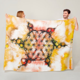 Flower Of Life - Colourfully Ways 4 Fleece Blanket