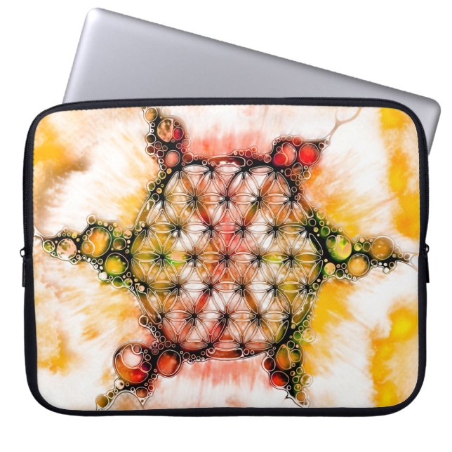 Flower Of Life - Colourfully Ways 4 Laptop Sleeve (Front)