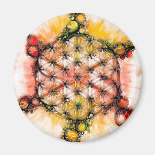 Flower Of Life - Colourfully Ways 4 Magnet