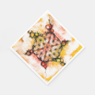 Flower Of Life - Colourfully Ways 4 Napkin