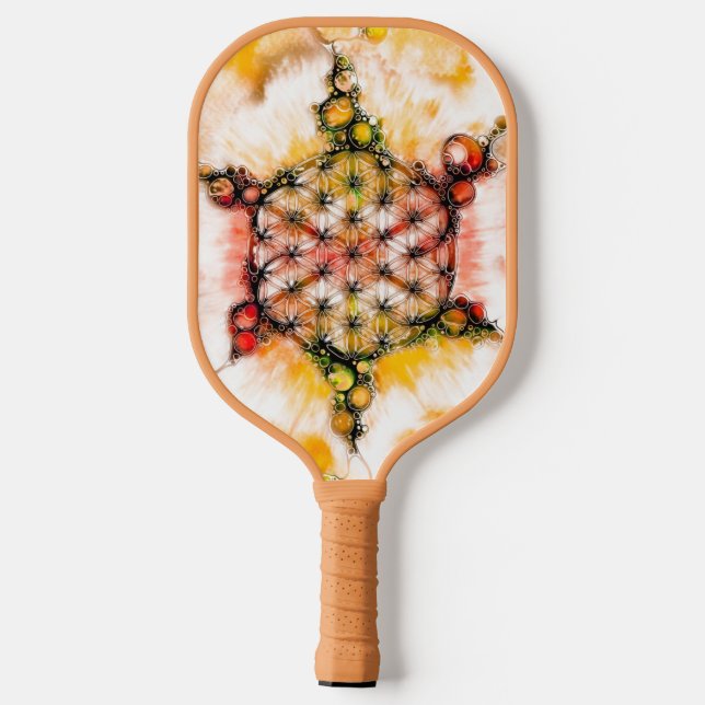 Flower Of Life - Colourfully Ways 4 Pickleball Paddle (Back)