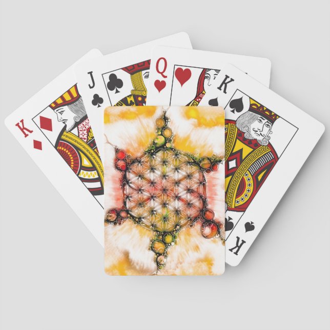 Flower Of Life - Colourfully Ways 4 Playing Cards (Back)
