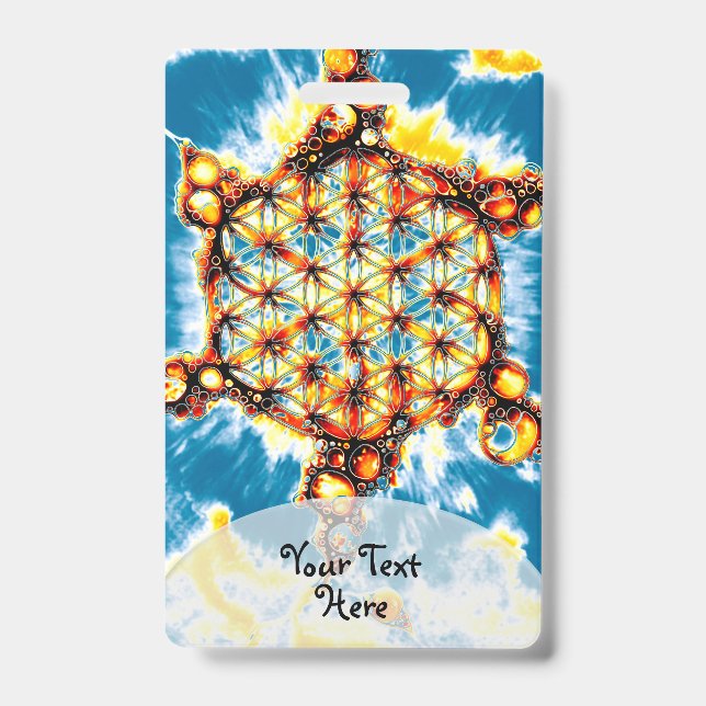 Flower Of Life - Colourfully Ways 5 ID Badge (Front)