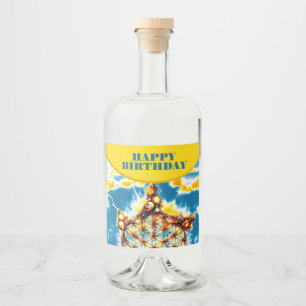 Flower Of Life - Colourfully Ways 5 Liquor Bottle Label