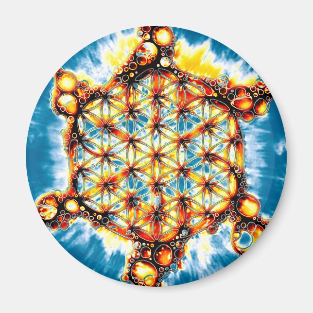 Flower Of Life - Colourfully Ways 5 Magnet (Front)