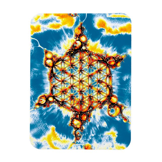 Flower Of Life - Colourfully Ways 5 Magnet (Vertical)