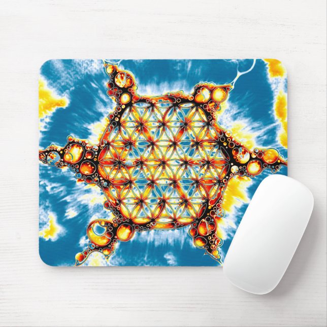 Flower Of Life - Colourfully Ways 5 Mouse Pad (With Mouse)