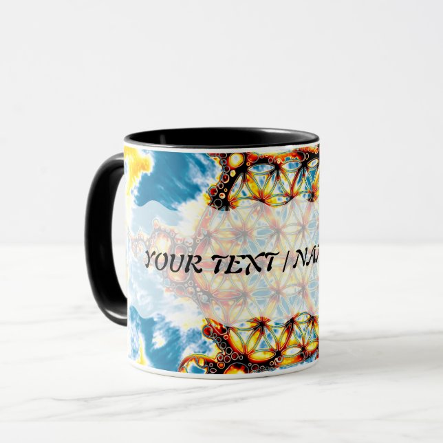 Flower Of Life - Colourfully Ways 5 Mug (Front Left)