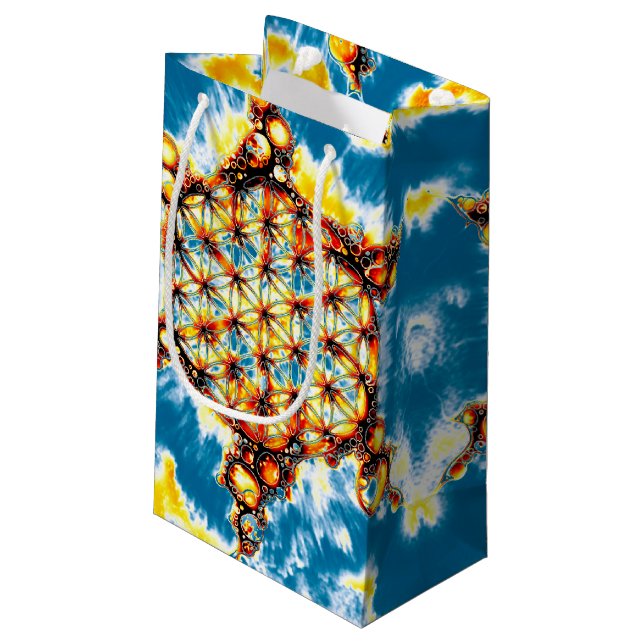 Flower Of Life - Colourfully Ways 5 Small Gift Bag (Back Angled)