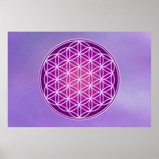 Flower of Life - Crown Chakra Poster
