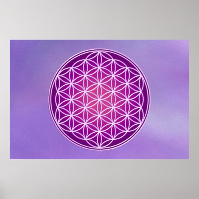 Flower of Life - Crown Chakra Poster (Front)