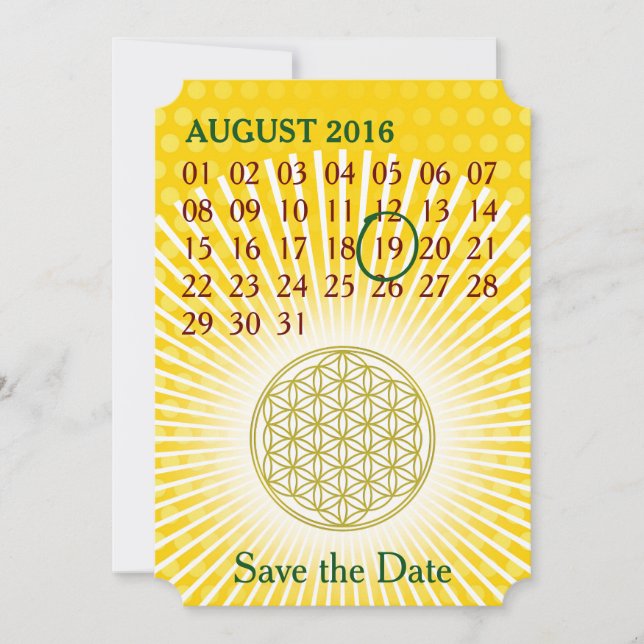 Flower Of Life - Custom Calendar - save the date (Front)