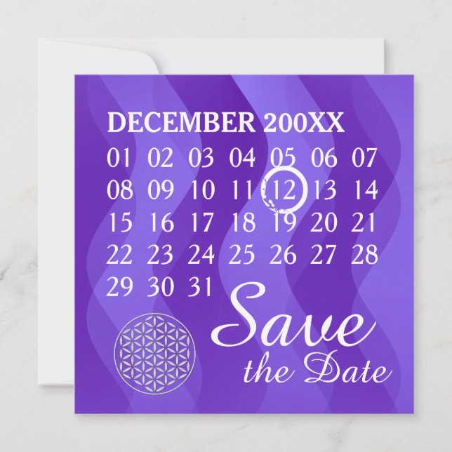 Flower Of Life - Custom Calendar - save the date (Front)