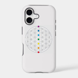 Flower of Life Design and 7 Chakras Rainbow Colour