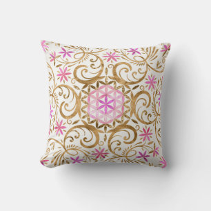 Flower of life - flourish mandala cushion