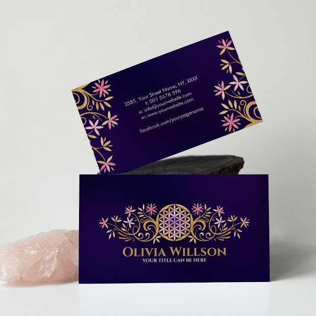 Flower of life - Flourish Ornament  Business Card (Creator Uploaded)