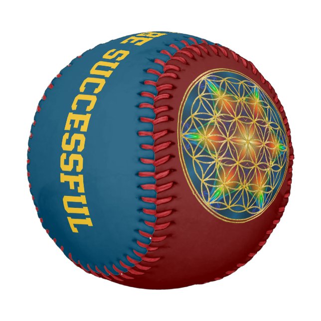 FLOWER OF LIFE - Fractal Blossom 1 Baseball (Angled)