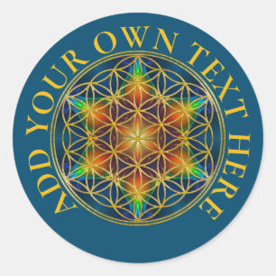 FLOWER OF LIFE - Fractal Blossom 1 Classic Round Sticker