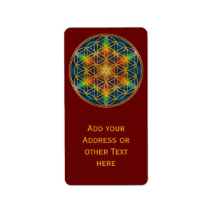 FLOWER OF LIFE - Fractal Blossom 1 Label