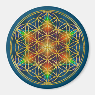 FLOWER OF LIFE - Fractal Blossom 1 Magnet